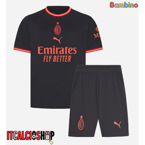 AC Milan Adrien Rabiot #12 Terza Maglia Bambino 2026-27 Manica Corta (+ Pantaloni corti)